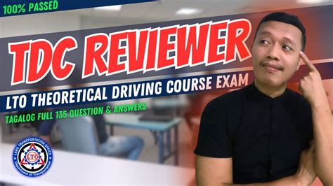 tdc exam reviewer|Reviewer2023 LTO Theoretical Driving Course (TDC) Exam.
